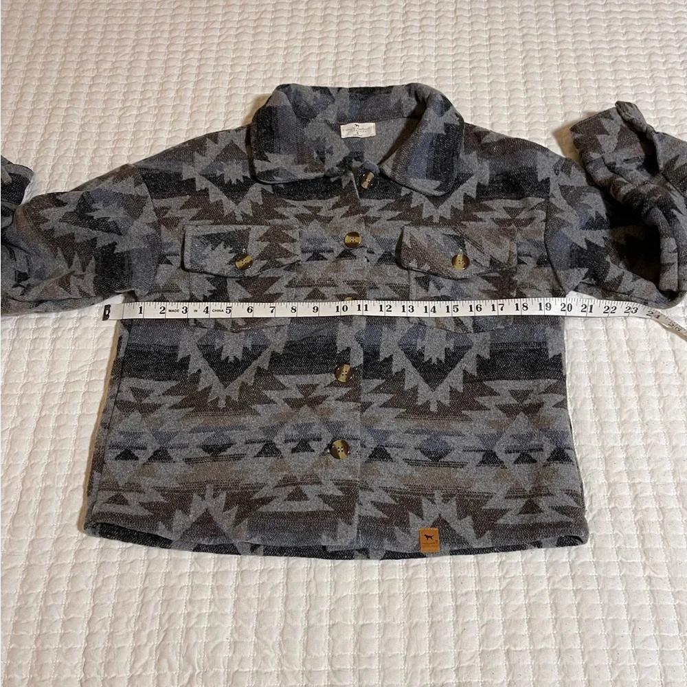 Simply Southern | Gray & Brown Aztec Patterned Jacket - Picture 9 of 14
